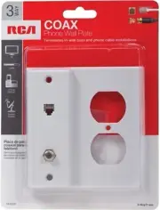 RCA VH63R Phone / Cable / AC Wall Plate - White