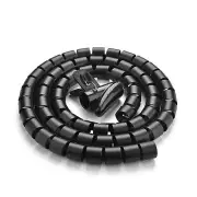 10Ft 1Inch Spiral Winding Cable Management Pipe Wire Wrap Flexible Cord Cover