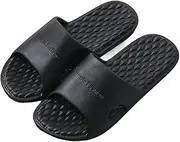 [TOMYEUS] Shark Slippers Shower Slippers EVA Soft Sole Women Summer Beach Sandals Couples Casual Flip Flop Shoes Bathroom Slides Shoes Summer Sandals (Color : Black, Shoe Size : 36-37)