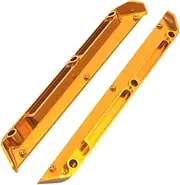 2pcs 1:12 RC Car Chassis Mudguard Side Bar Aluminum Alloy Spare Parts for Wltoys 124016 124018, Gold