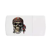 'Pirate Skull With Bandana' Pill Box with Tablet Splitter (PI00030934)