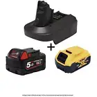Battery Adapter For Makita Milwaukee Dewalt Bosch 18V Battery Convert To Dyson V