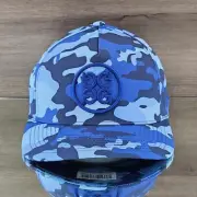 G/FORE Hat Cap Snap Back Blue Space Camo 5 Panel Design Curved Brim Golf Summer!