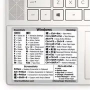 Windows PC/Laptop Reference Keyboard Shortcut Sticker - White, No-Residue Adhesive, for Any PC Laptop or Desktop (1 PCS) [NBAOEM0186]