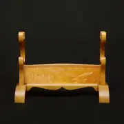 Wood Japanese Samurai Sword Stand Holder Katana Tanto Rack Eagle Carved 2 Tier