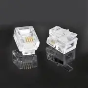 RJ12 6P4C Modular Plug Telephone ADSL Connector (50pcs - 100pcs)