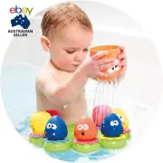 TOMY Bath Octopals Floating Bath Toys, Pack of 8, Multicolour