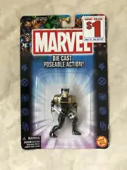 Marvel Die Cast Poseable Action! Secret Agent Wolverine New on Card