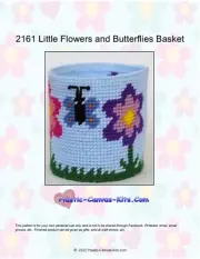 Flowers and Butterflies Basket-Plastic Canvas Pattern or Kit