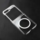 For Samsung Galaxy Z Flip6 Flip5 Flip4 Flip3 Anti-Scratch Clear Magnetic Case