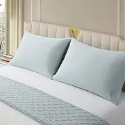 NookZuzu Toddler Pillowcase Set of 2 Microfiber Travel Pillow Cases 14x20 Ice Blue Pillow Covers Envelope Style Comfortable Not Shrink Soft Pillow Cases