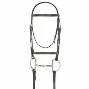 Camelot Gold Fancy Stitched Raised Bridle with Laced Reins