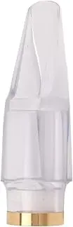 Alto Saxophone Mouthpiece Plastic Transparent Rounded Edge Replacement Saxophone Mouthpiece Easy Blow Rich Sound Small Lightweight for Performance