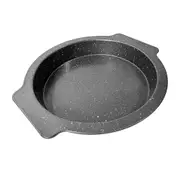 Marble Non Stick Bakeware Round Cake Pan Baking Tray with Handle 26*23*3.4 cm 310g
