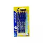 Pilot Frixion Erasable Pen 4 Pack - Blue - Plus Bonus Erasable Highlighter