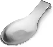 VanlonPro Stainless Steel Spoon Rest, Spatula Ladle Holder, Stainless Steel Utensil Spoon Rest Holder, Brushed Finish, Dishwasher Safe 9.8 x 3.7 Inch (Silver 1PC)