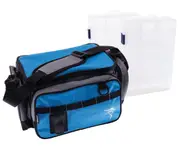 Jarvis Walker Soft-Sided Fishing Lure Bag With Tackle Boxes #Large with 2x LB3000 Boxes