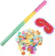Kisangel 1 Set Birthday Party Pinata Accessories Sticks Fun Party Glasses Confetti for Celebrations for Pinata Games Carnivals