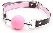 Fantasy and Fetish Quality Silicone Ball Gag Slave Sub Gag, Pink