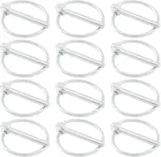 12Pcs 3/16 Inch Heavy Duty Lynch Pin with Ring, round Linch Pins Assortment Kit