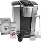 Fil K-Elite C Single Serve Coffee Maker (Brushed Silver) with 15, Water Filter,