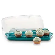 Tupperware Dual Sided Flip Cupcake/Cake Taker/Storer Set of 2 NEW