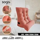 SOGA 45cm Peach Triangular Wedge Lumbar Pillow Headboard Backrest Bed Cushion