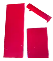 Red 3pcs Door Slot Cover Lids Flap Replacement Parts for Wii Console