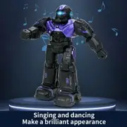 New RC Intelligent Robot Toy JJRC Robot Warrior Toy Gesture Sensing Programmable Robot for Kids 3+, Purple