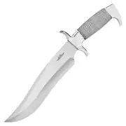 Gil Hibben Highlander Bowie Knife 420 Stainless Steel Blade with Leather Sheath