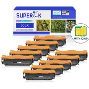 10PK CE410X Black Toner Cartridge 305X LaserJet Pro 300 color M351 M375nw For HP