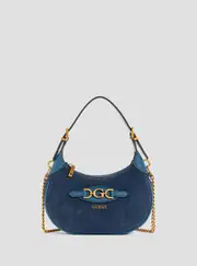 GUESS Women's Navy Malva Mini Hobo Bag in Blue