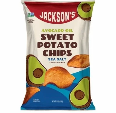 Jackson's Kettle Cooked Avocado Oil Sweet Potato Chips, 16 Ounce