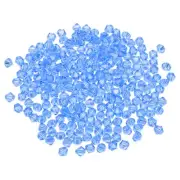 1000pcs 4mm Bicone Glass Crystal Beads, Faceted Beads Light Blue