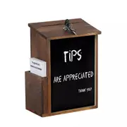 Rustic Wood Suggestion Box Wall Mailbox Freestanding Ballot Box with Chalkboard