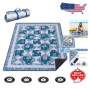 Extra Large Waterproof Picnic Blanket 80x80 - Foldable & Sandproof Mat