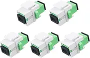 Duogalia 5 Pack SC/APC Fiber Optic Coupler Keystone Jack Modular for Patch Panels and Wall Plates Fiber Optic Cable Adapter SC Singlemode