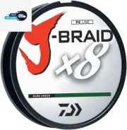 Daiwa J-Braid 300M 8-Strand Woven round Braid Line