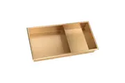 641 x 336 x 101mm Shower Niche Double Shelf Organizer No Tile Needed in Gold