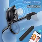 Penis Vibrator Dual Cock Ring G Spot Clitoris Stimulator APP Control Sex Toys AU