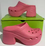 Crocs SIREN Clog High-heeled Platform Stylish Barbie-core Womens 10 Light Weight