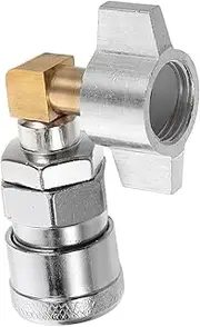 ETHZZLE Air Exhaust Fitting Quick-Release Connector Fast - Discharge Valve Electric Car Accessories Car Washing Equipment Tool Quick Disconnect Coupler Quick Exhaust Valve Alloy Silver