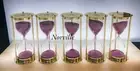 Brass Maritime Antique Hourglass Sand Timer Clock Sand Glass 5 Minute 5Pcs