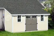 10' x 16' Outdoor Structure Building / Storage Shed Plans, Lean To #D1016L
