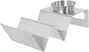 FELTECHELECTR 1Set Stainless Steel Taco Holder Stand Tortilla Display Rack for Home and Restaurant Use Taco Serving Tray for Tacos Each
