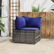 Patio Sofa Cushions Poly Rattan-9841