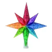 RADKO RAINBOW STELLAR FINIAL Ornament - Amazing - Huge Star Tree Topper