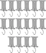 Ｓｉｍｈｏａ 16Pcs RV Shade Hanging Hooks Canopy Clothes Hooks Camper Versatile Easy to Use Camping Hangers, Awning Mount, Gray