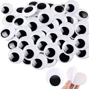 1280 Pack Wiggle Googly Eyes for Crafts - Self Adhesive Black White Plastic Eyes, Mixed Assorted Sizes Sticker for DIY Crafts Decoration