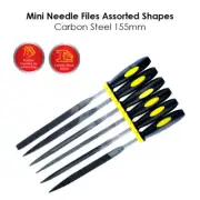 Handy Hardware® 6PCS Mini Needle Files Assorted Shapes Carbon Steel 155mm